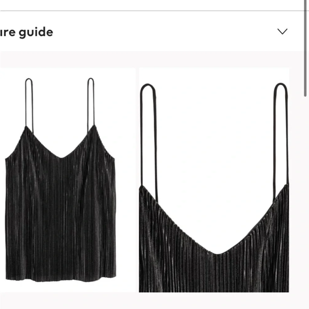 H&M Pleated strappy top black Sz S - Picture 3 of 7
